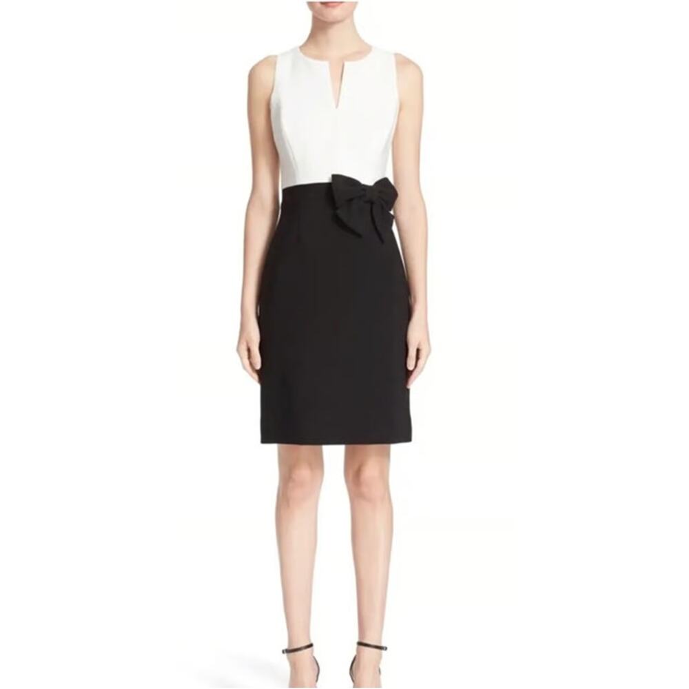 Kate Spade Black and White Color Block Pencil Dress Size 4